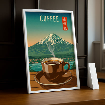 Cadre photo Café - Montagne du Japon