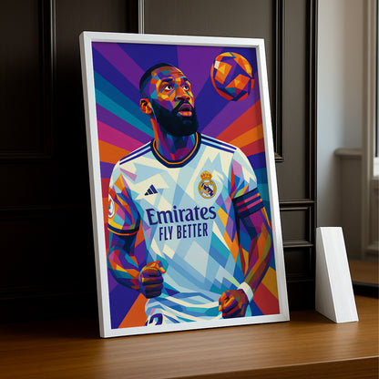 Cadre Photo Rüdiger Real Madrid – Affiche HD Encadrée Papier Premium