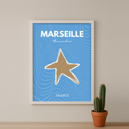Olympique de Marseille Étoile - Poster