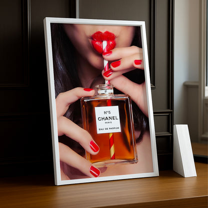 Poster Photo Chanel - Drinking fragrance