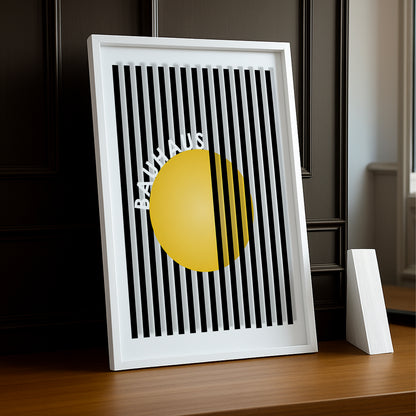 Cadre photo Bauhaus cercle jaune