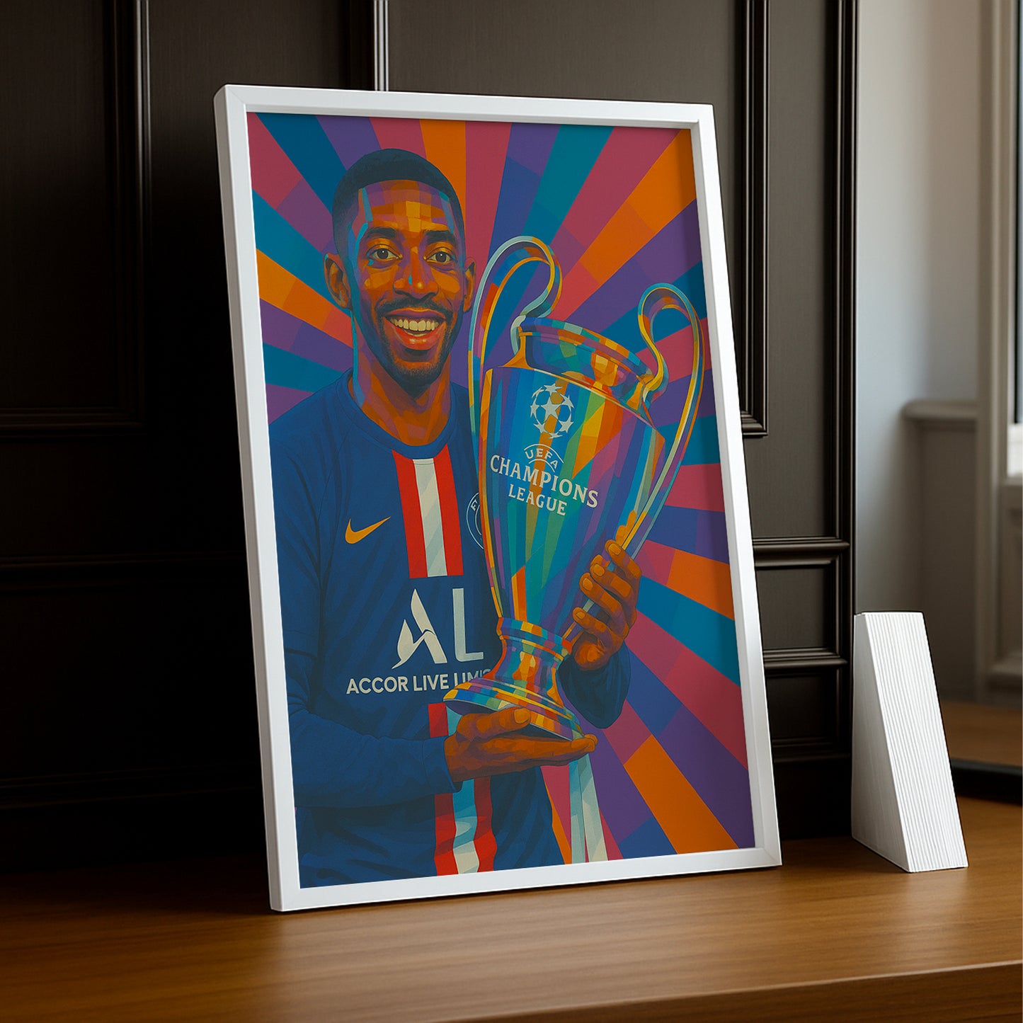 Cadre photo Ousmane Dembélé Ligue des champions