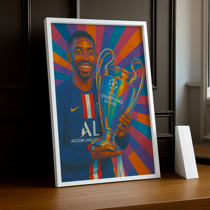 Cadre photo Ousmane Dembélé Ligue des champions