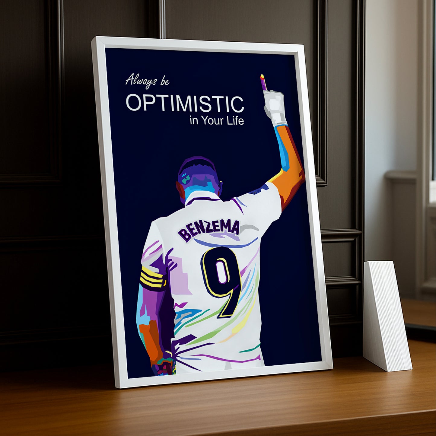 Cadre Photo Karim Benzema Real Madrid – Affiche HD Encadrée Papier Premium