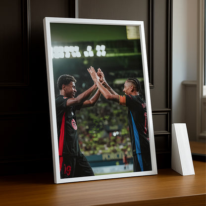 Cadre photo de Lamine Yamal x Raphinha