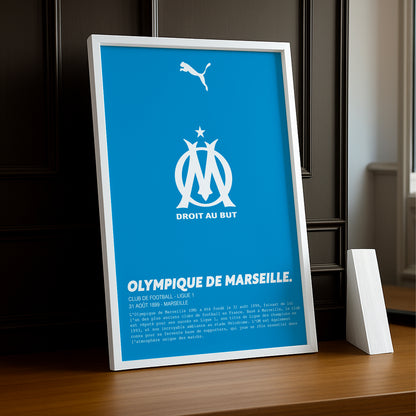 Cadre photo Olympique de Marseille logo