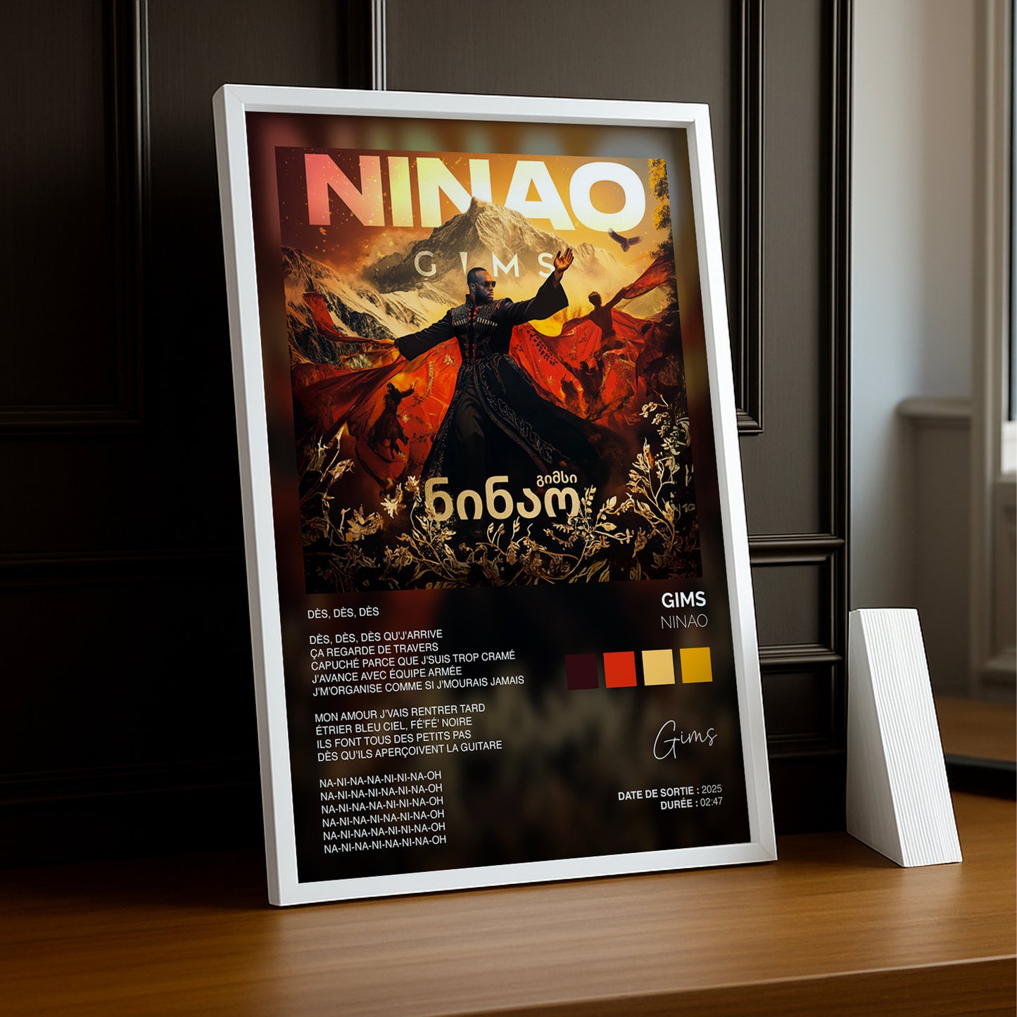 Cadre photo Titre Musicaux - Ninao de Gims