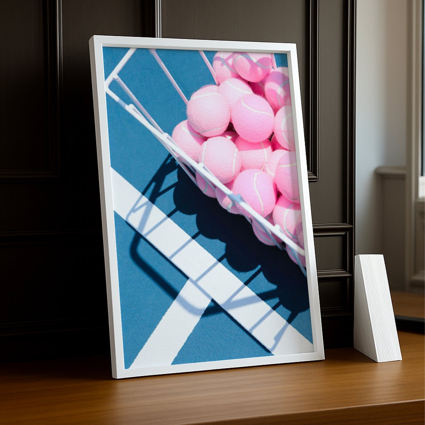 Cadre photo Tennis - Balle de Tennis Rose
