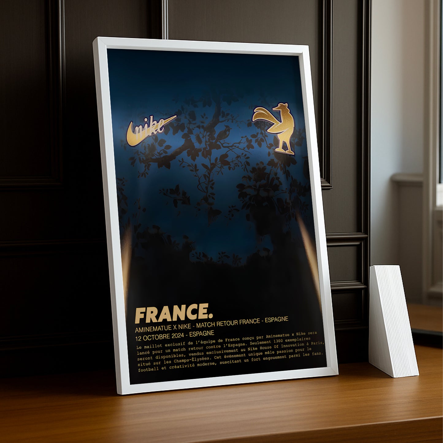 Elf All-Stars-Trikot-Fotorahmen Frankreich vs. Spanien