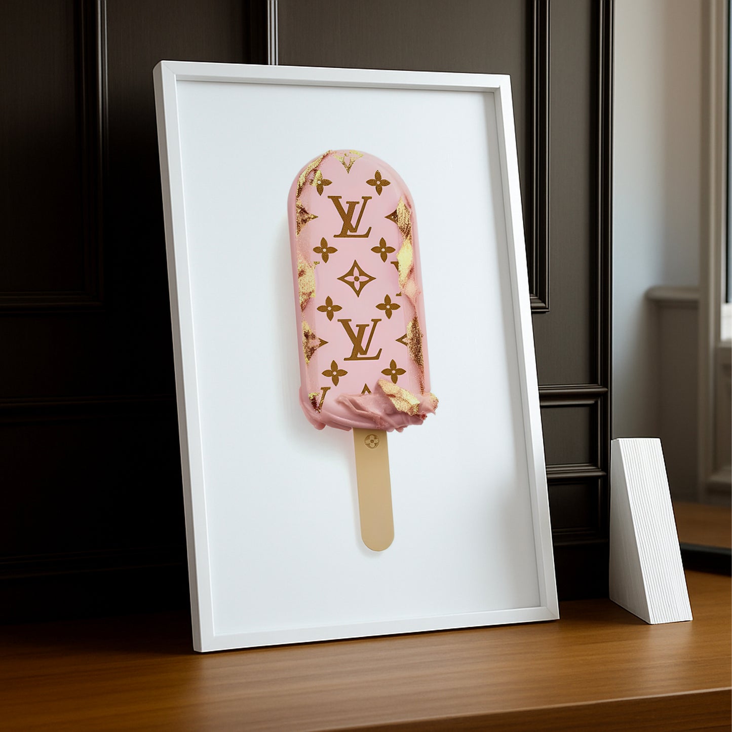 Cadre photo Louis Vuitton Glace dorée