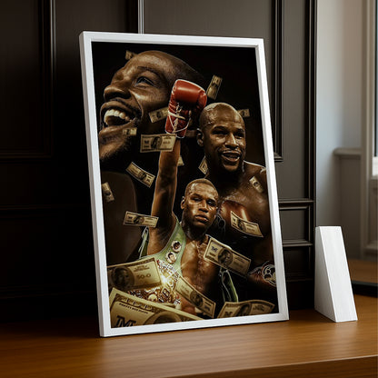 Cadre Photo Boxe - Floyd Mayweather Dollars
