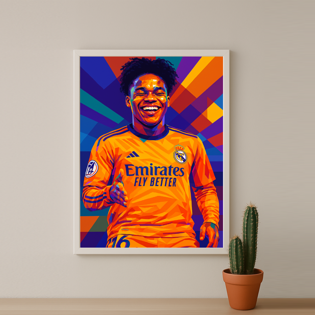 Cadre Photo Endrick Real Madrid – Affiche HD Encadrée Papier Premium