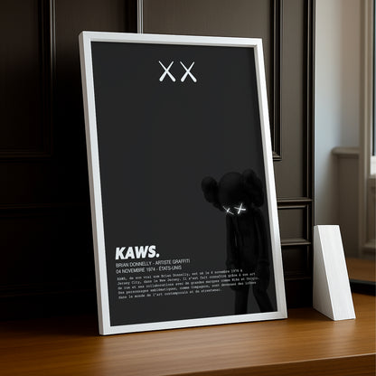 Cadre photo Kaws Companion noir