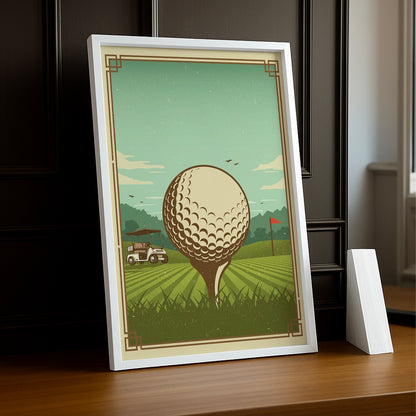 Poster Photo Golf - Une Balle de Golf