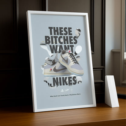 Poster Nike Dunk Low Travis Scott x PlayStation Men's