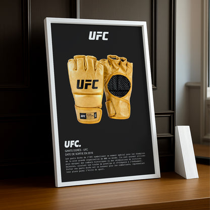 Cadre photo Gants dorés UFC