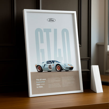 Poster Voitures - Ford GT40