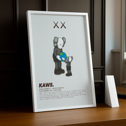 Cadre photo Kaws Earth