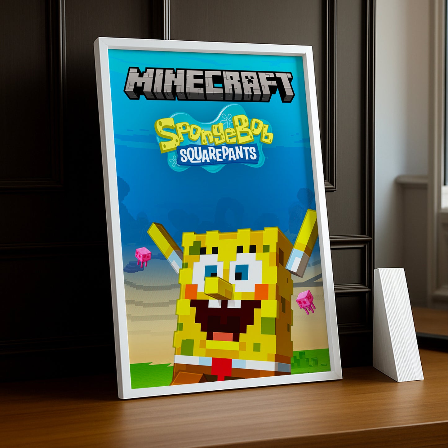Cadre photo Minecraft - Bob l'Éponge