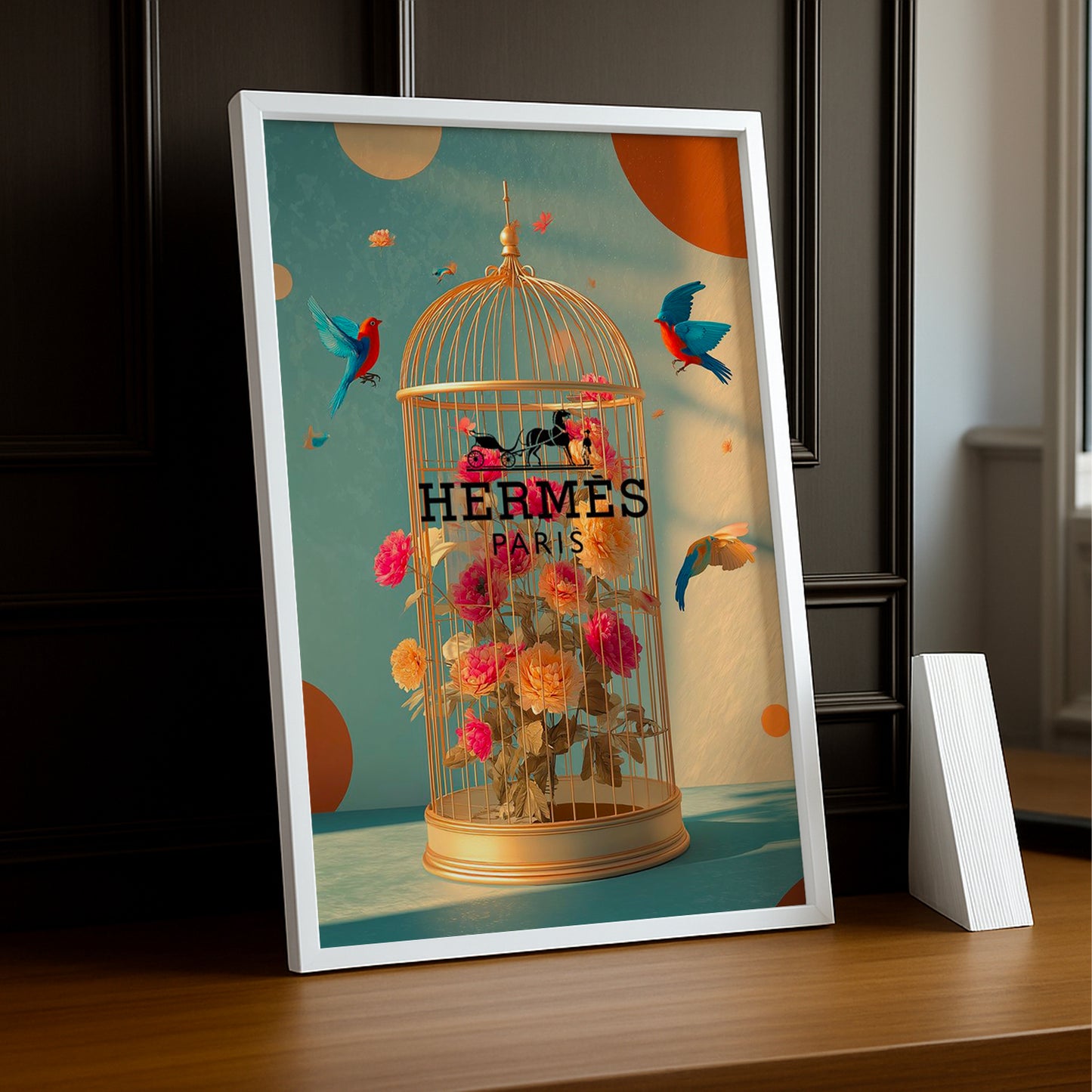 Cadre photo Hermès - Cage d'Oiseau