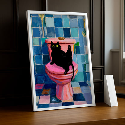 Cadre Photo Chat - Cuvette rose