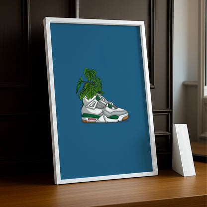 Cadre photo Air Jordan 4 Plante