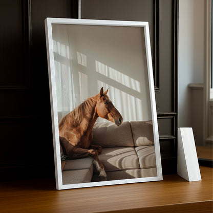 Cadre photo Équitation - Cheval canapé