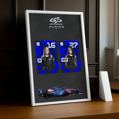 Cadre Photo GP Explorer Ana x Kaatsup x Alpine – Affiche Encadrée Édition Limitée