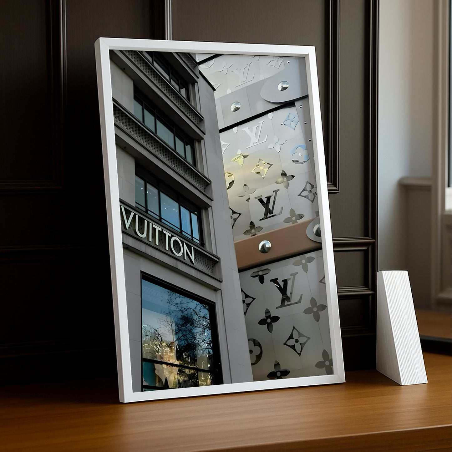 Cadre photo Louis Vuitton devanture en verre