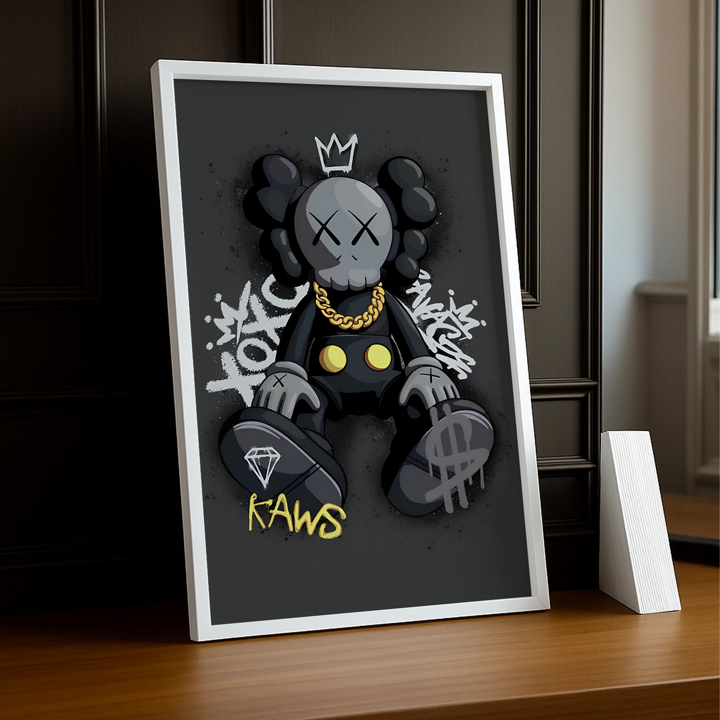 Cadre photo Kaws - King of graffiti