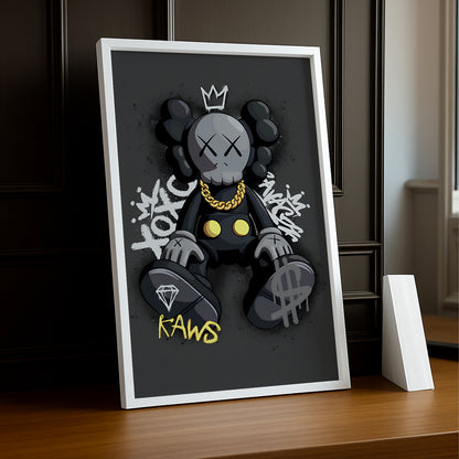 Cadre photo Kaws - King of graffiti