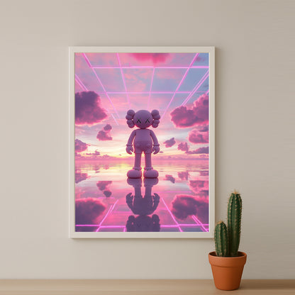 Poster Kaws - Rose 3D