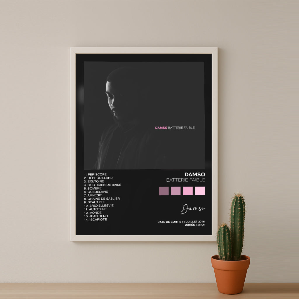 Poster Damso - Album Batterie faible