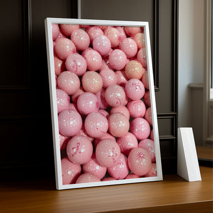 Poster Photo Golf - Balle de golf rose