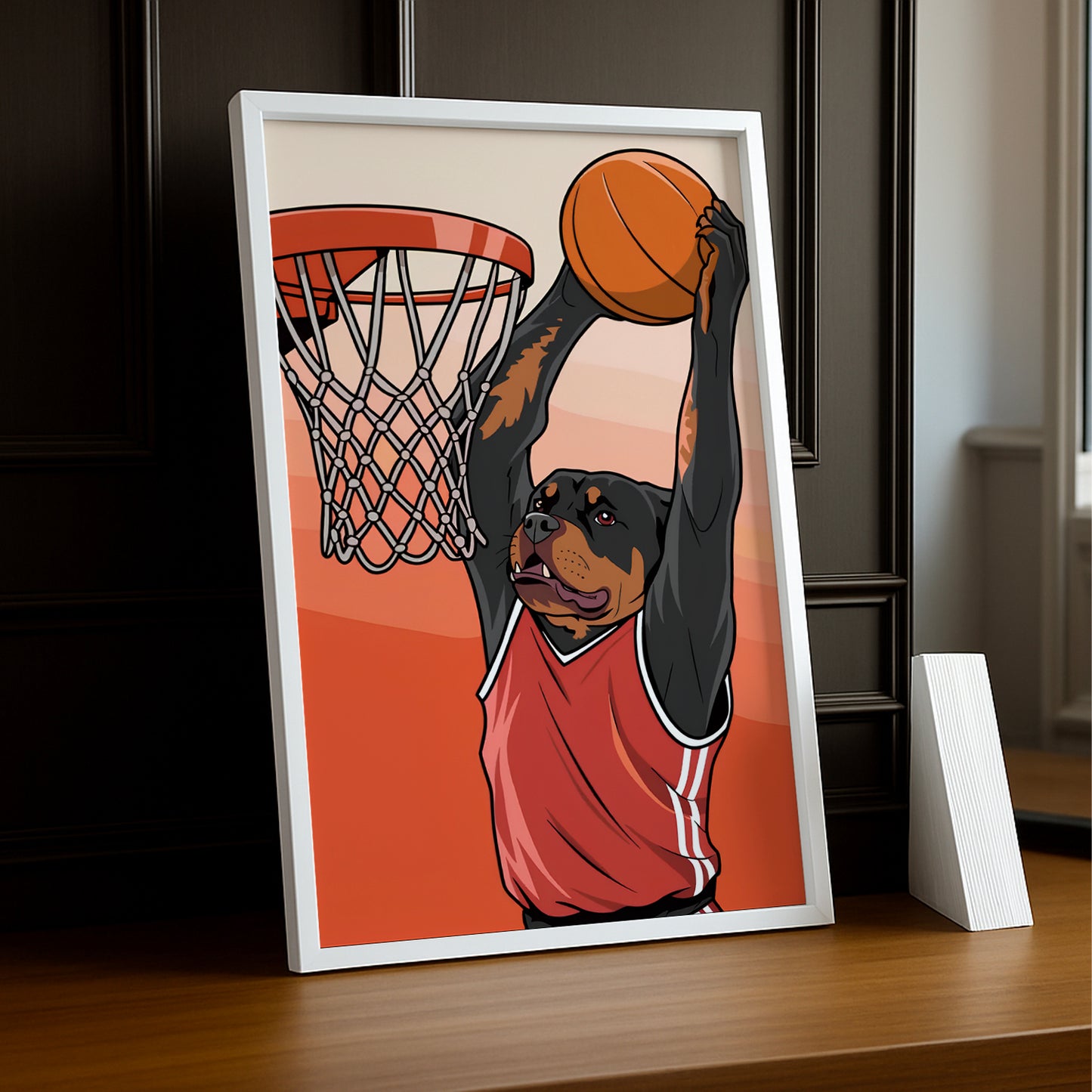 Cadre photo Chien Dunk Basket-Ball