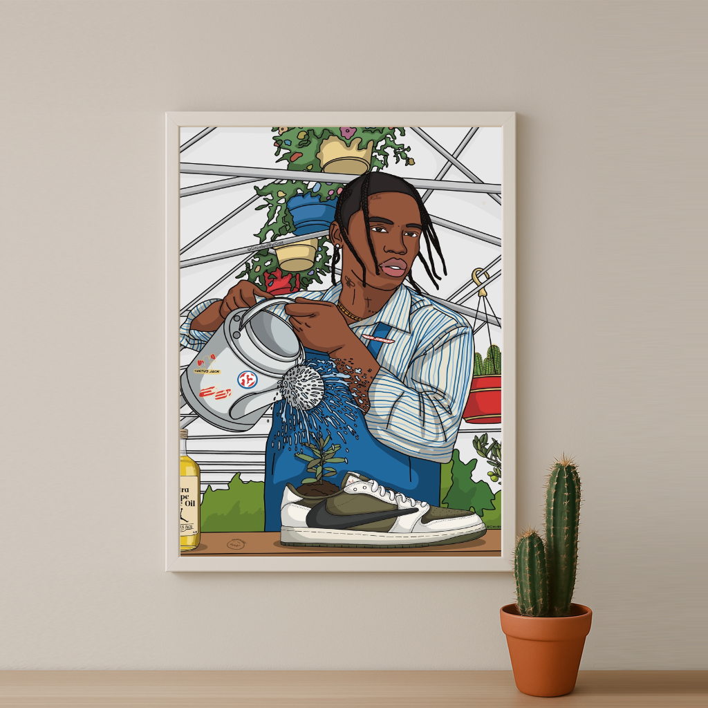 Poster Nike Air Jordan Travis Scott Olive