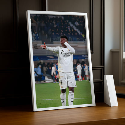 Poster encadrée Real Madrid - Vinicius Junior Célébration