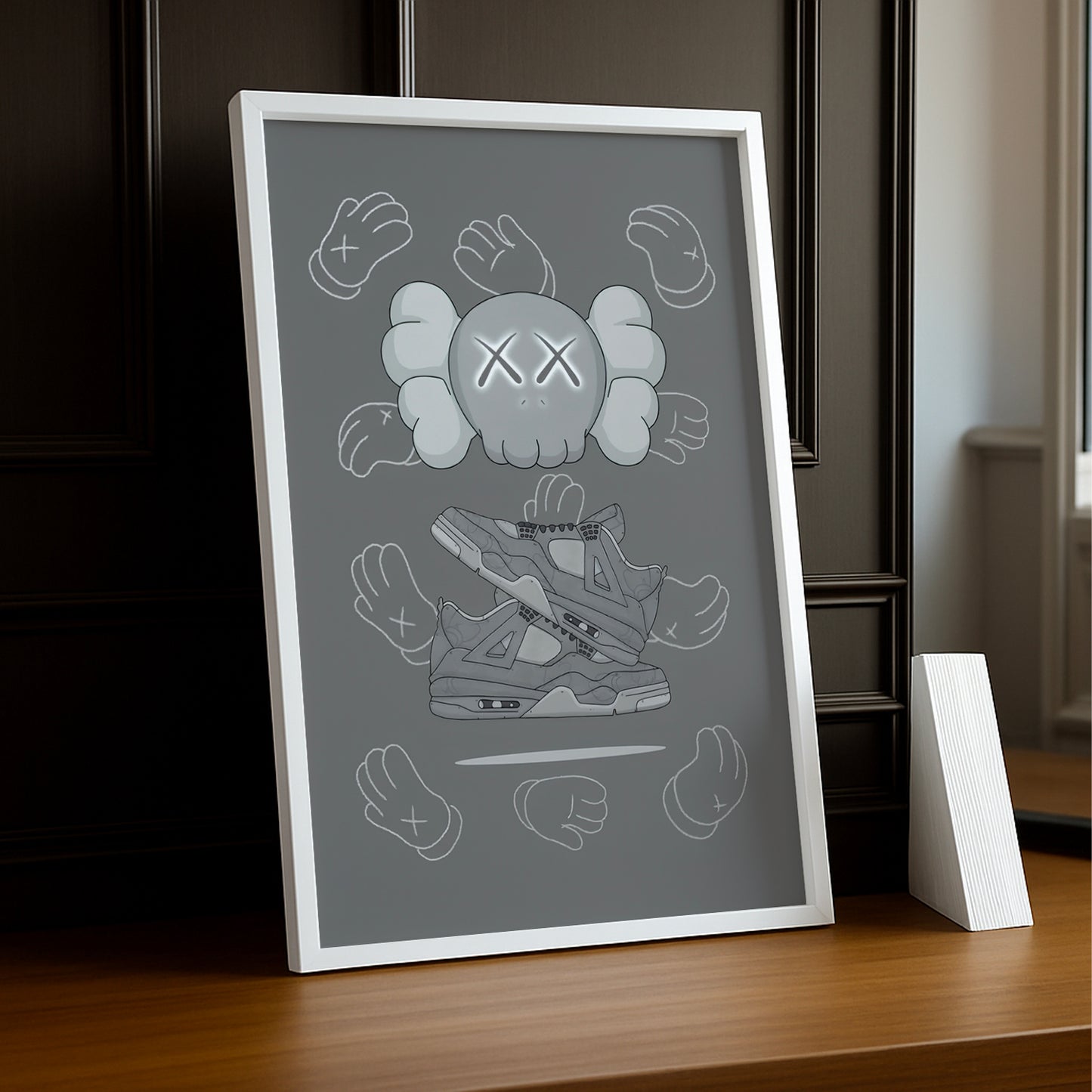 Cadre photo Kaws Air Jordan 4 Retro