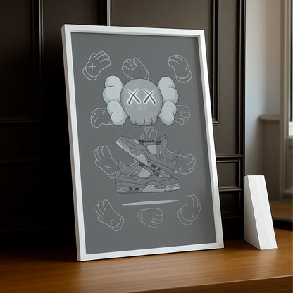 Cadre photo Kaws Air Jordan 4 Retro