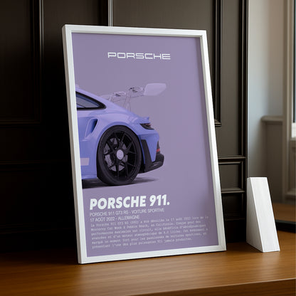 Cadre photo Porsche 911 GT3 RS Lavander