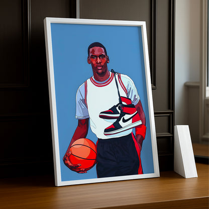 Cadre photo NBA - Michael Jordan Illustration
