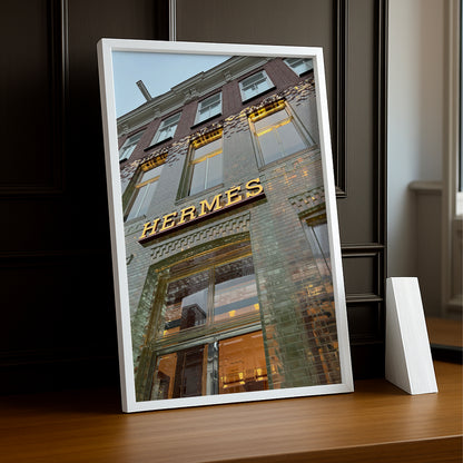 Cadre photo Hermès - Devanture dorée