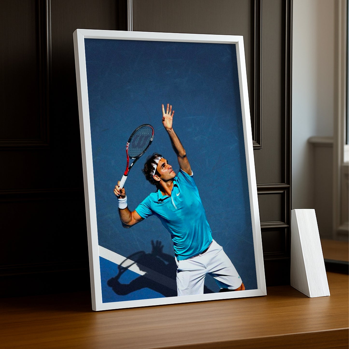 Cadre photo Tennis - Roger Federer Service