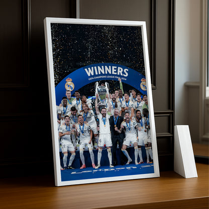 Cadre Photo Real Madrid Winners Ligue des Champions – Affiche HD Encadrée Papier Premium
