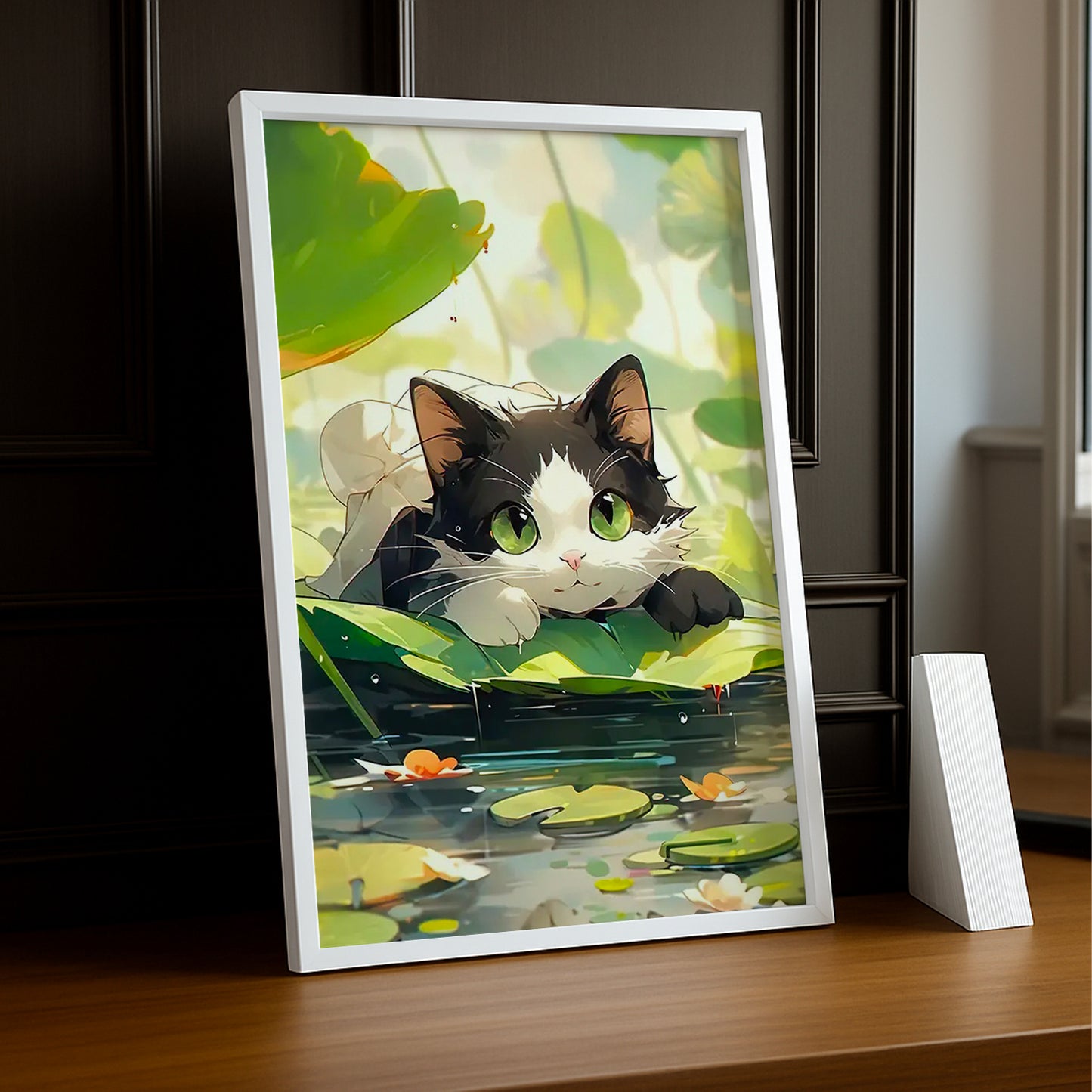 Cadre Photo Chat - Chaton yeux vert