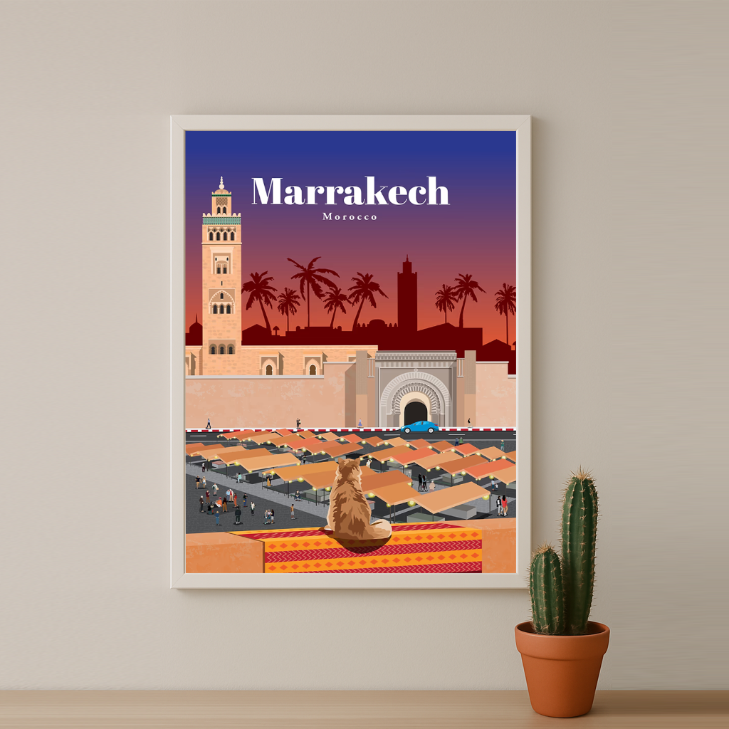 Maroc Marrakech - Poster