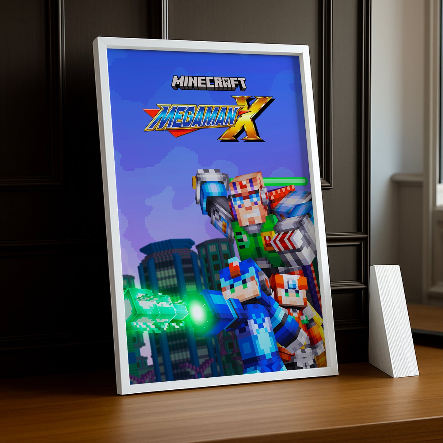 Cadre photo Minecraft - Megaman