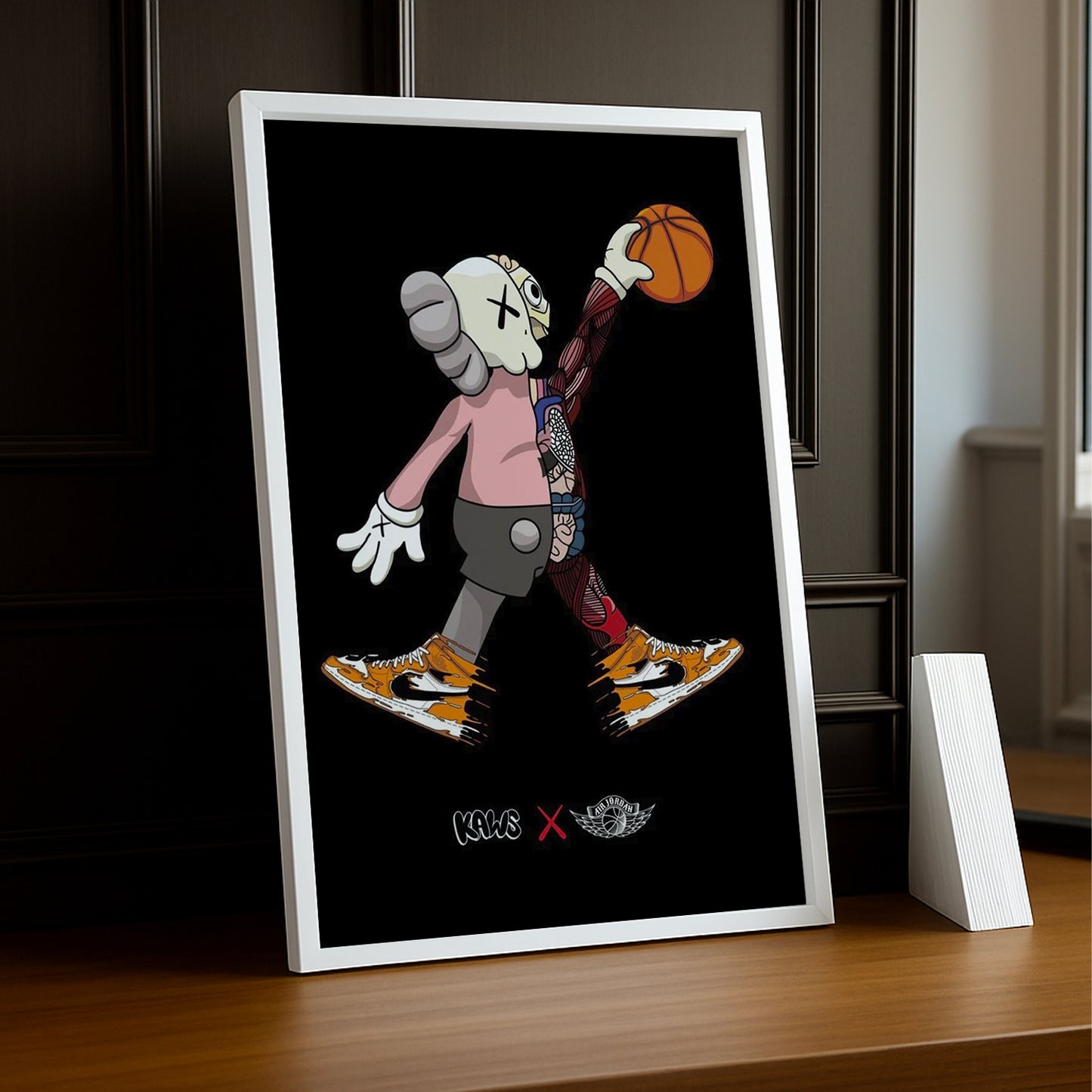 Poster encadré Kaws Basket-ball