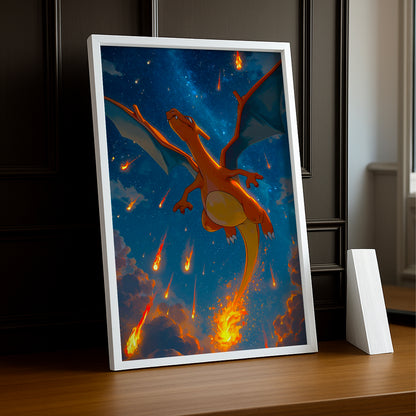 Cadre Photo Pokémon - Dracofeu Flying