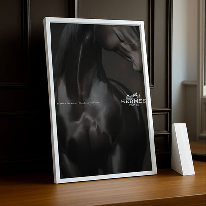 Cadre photo Hermès - Cheval noir